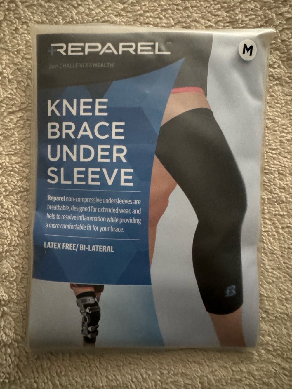 Reparel Knee Sleeve, Black, M
